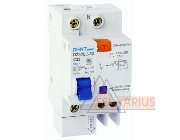 Дифференциальные автоматические выключатели DZ47LE-32 1PN C16 100mA фото 1